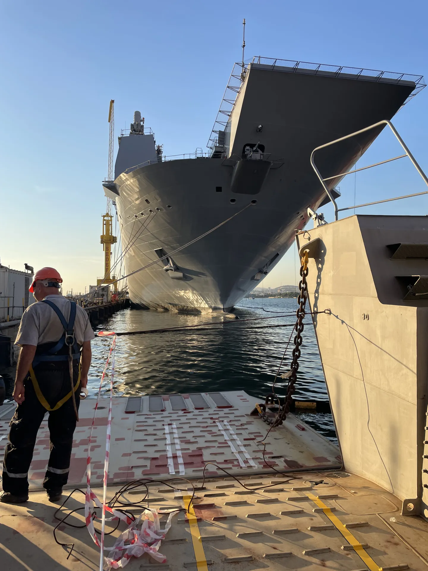 LCM at the stern of TCG Anadolu